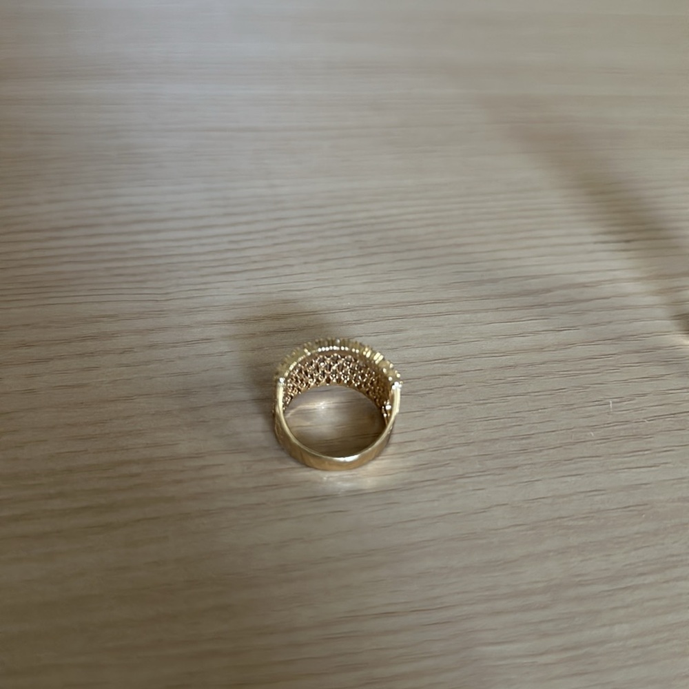 Express Gold Rhinestone Ring 8 - Picture 6 of 9